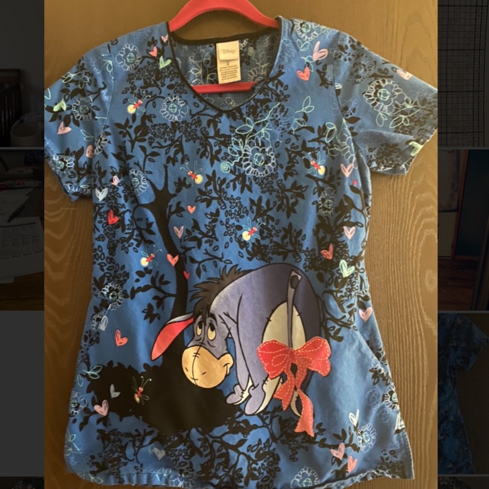 Eeyore Disney scrub top